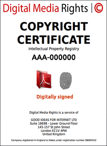 Emisión de certificados de copyright